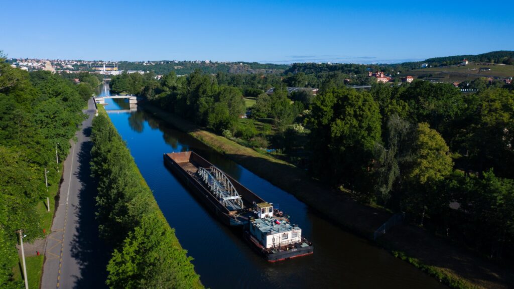 Letecká fotografie dron stavební fotografie