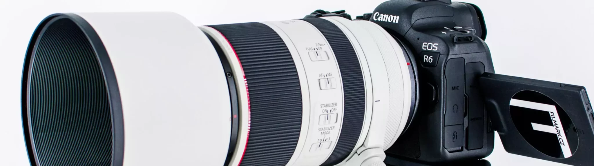 Profesionální technika kameraman fotograf.